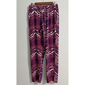 Zubaz Pants Mens L Red/White/Blue Zebra Print Lounge Retro